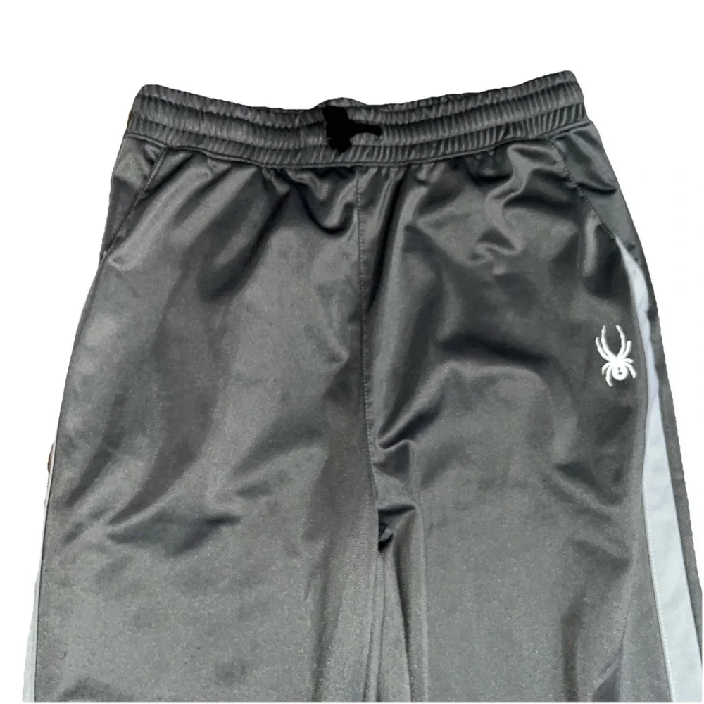Spyder Sweatpants Mens Size M Gray Elastic Waist Drawstring Stretch Pockets Logo